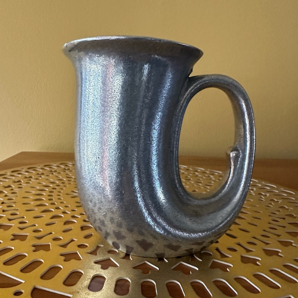 Elegant Pewter, Horn Shaped Vase